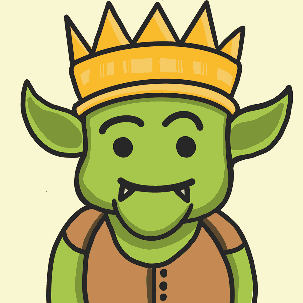 Goblin mignon avec une couronne