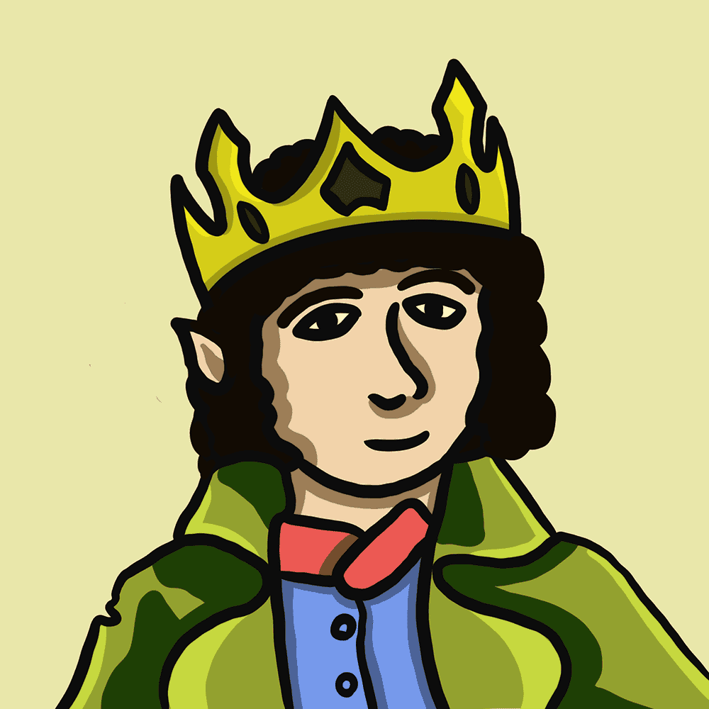 Halefelin avec une couronne